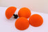 Orange Flocked Round Puppet Nose - 40mm - FurriFingers